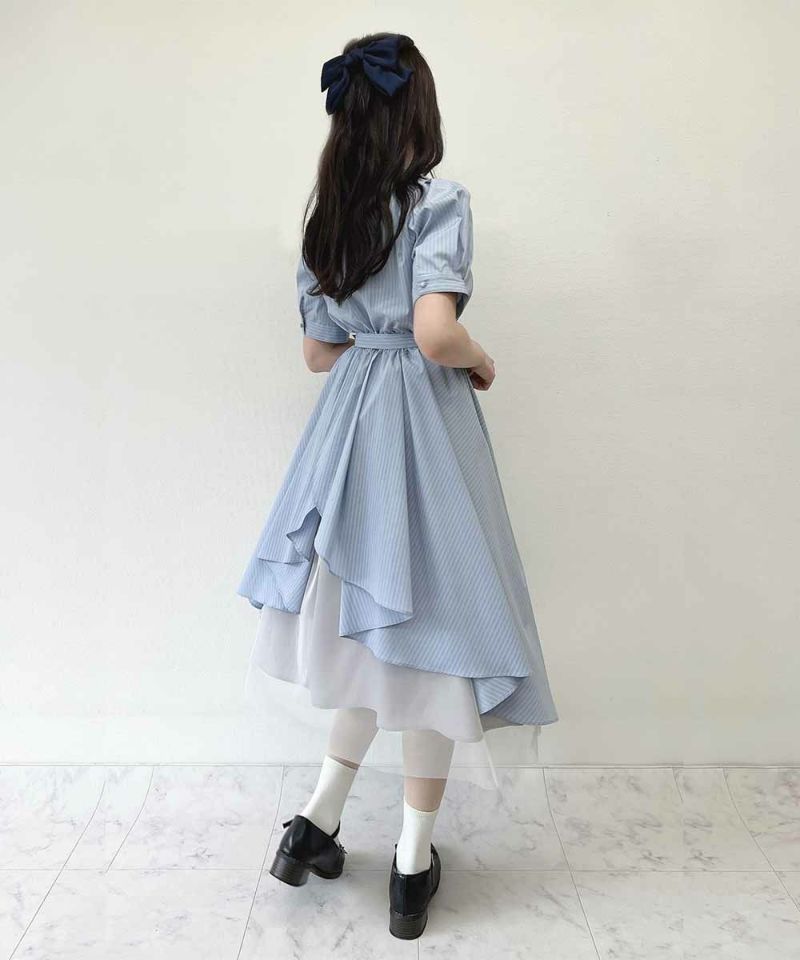 light blue×white / 157cm