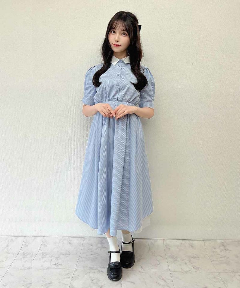 light blue×white / 157cm