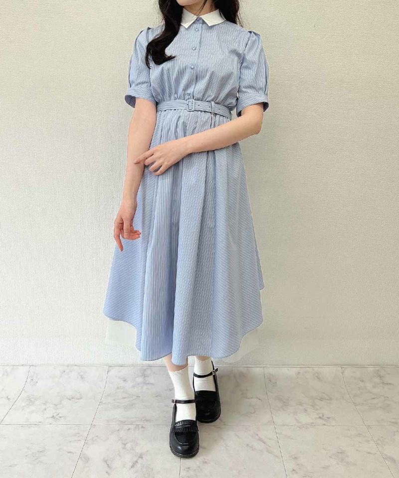 light blue×white / 157cm