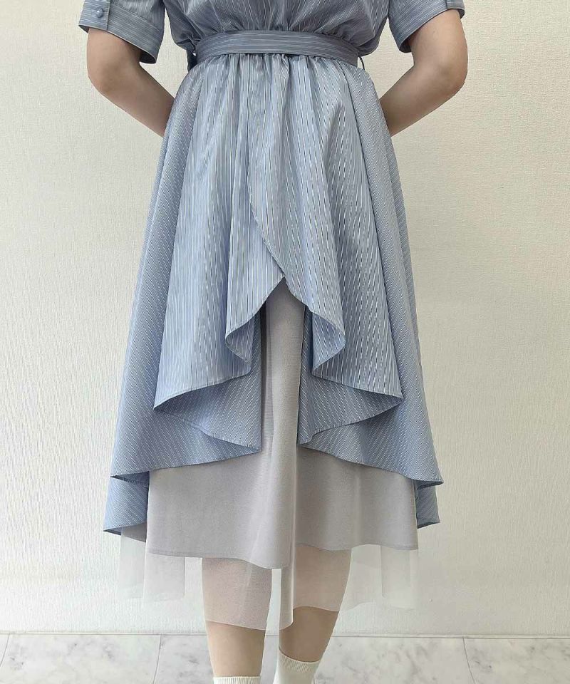 light blue×white / 157cm