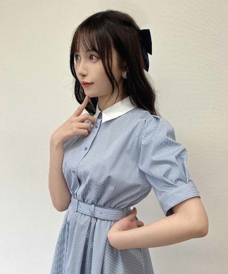 light blue×white / 157cm