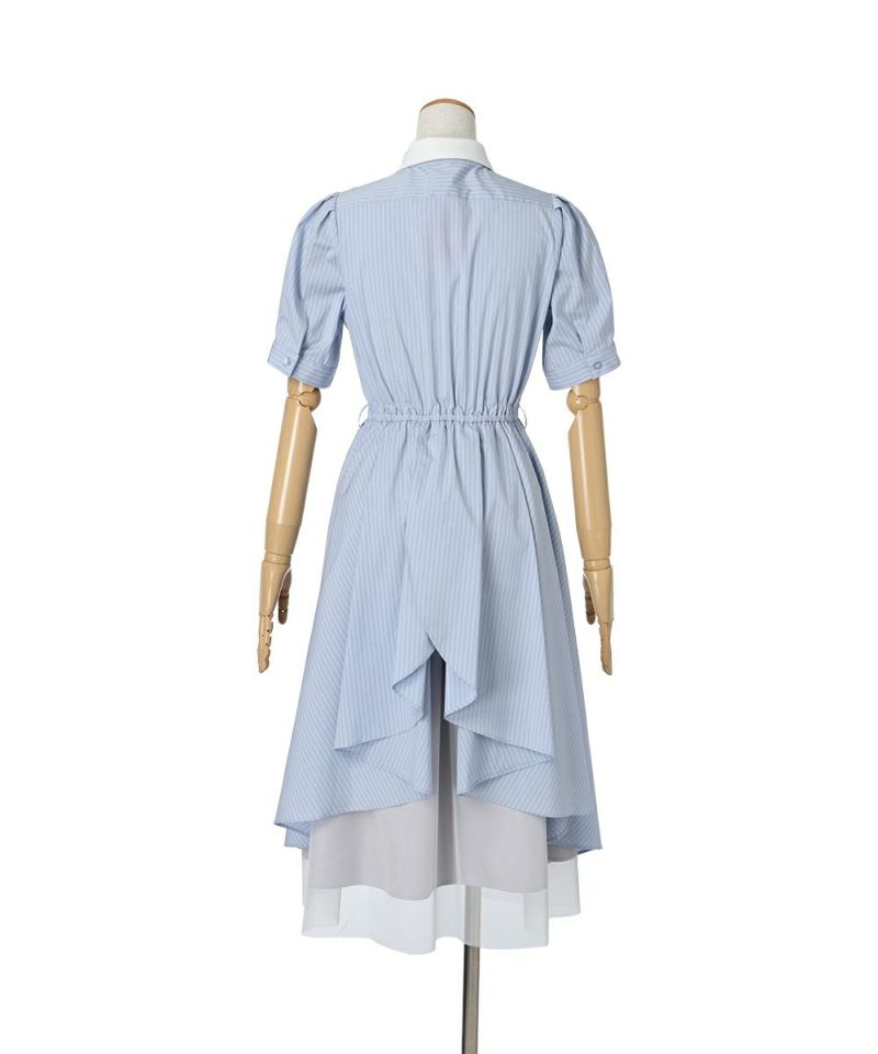 Belt removed / Back (light blue×white)