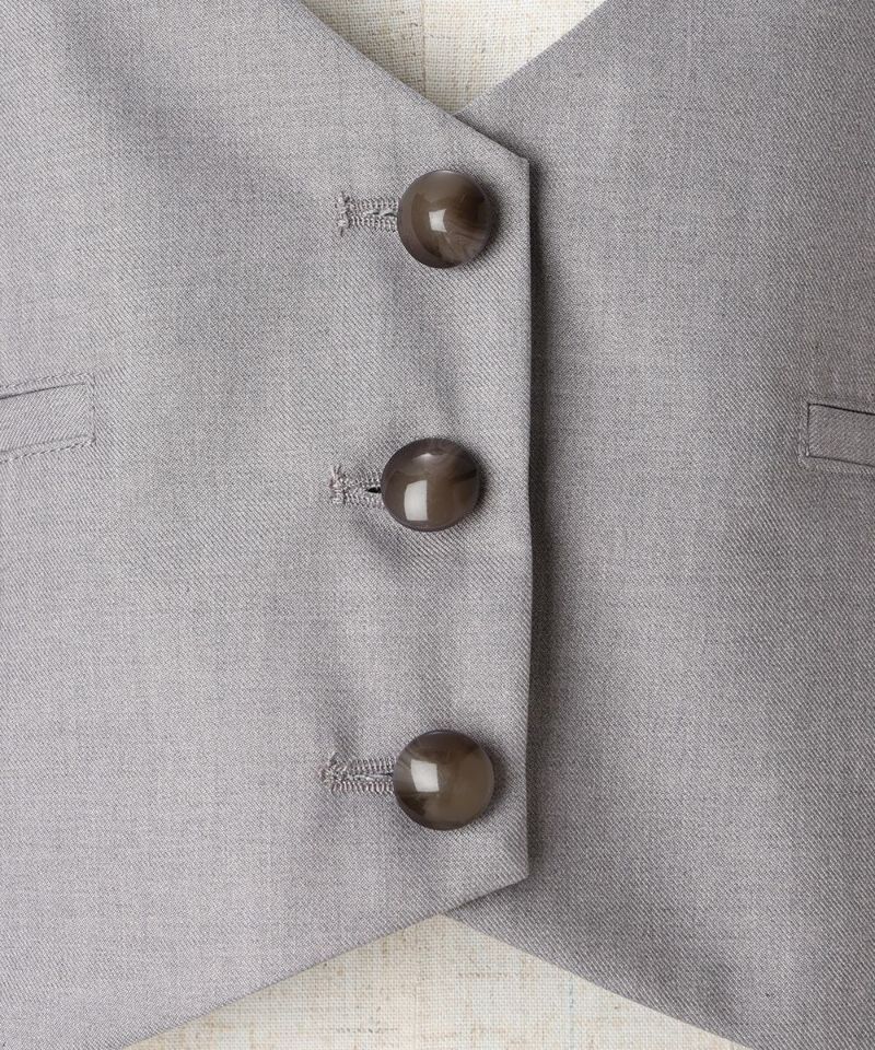 Vest button up (lavender gray)