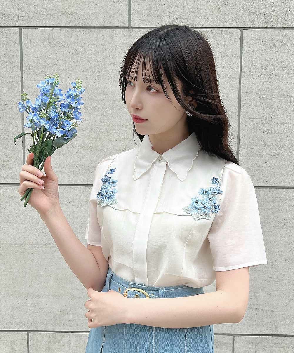 ivory×blue / 157cm