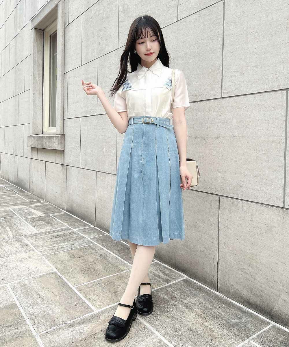 ivory×blue / 157cm