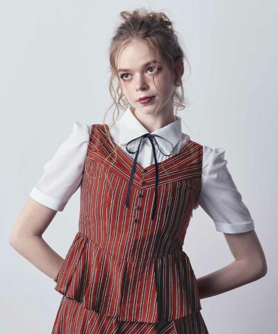 Striped peplum bustier/an another angelus [53BF03f005]