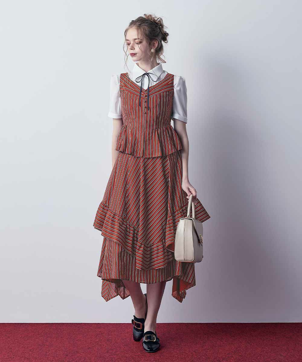 bordeaux × beige / 173cm