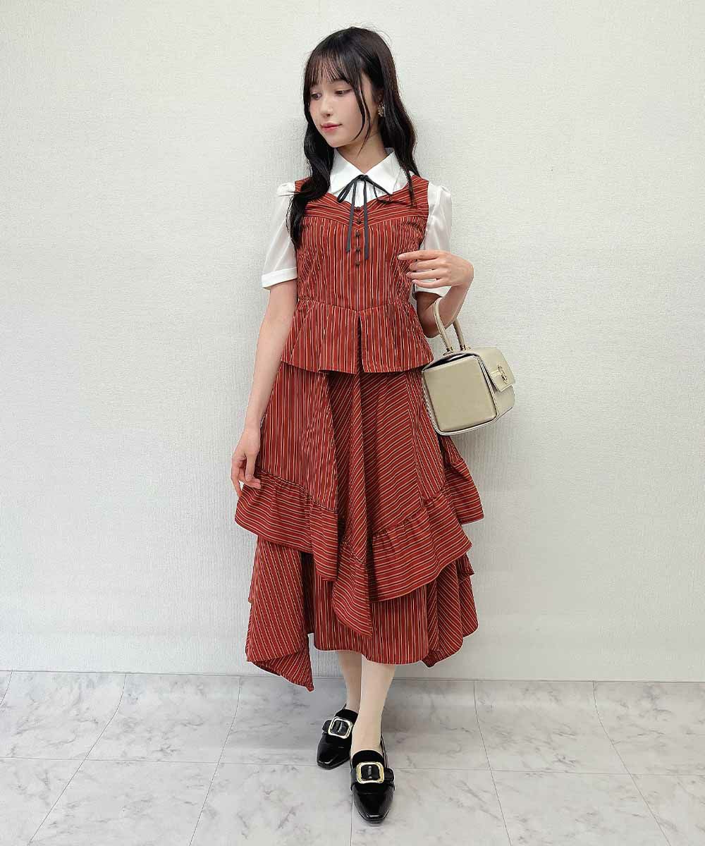 bordeaux × beige / 157cm