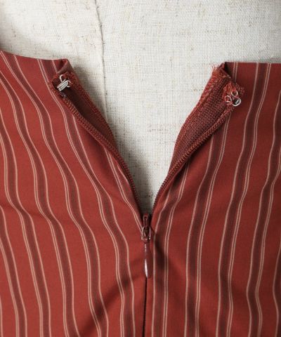 Side zipper (bordeaux × beige)