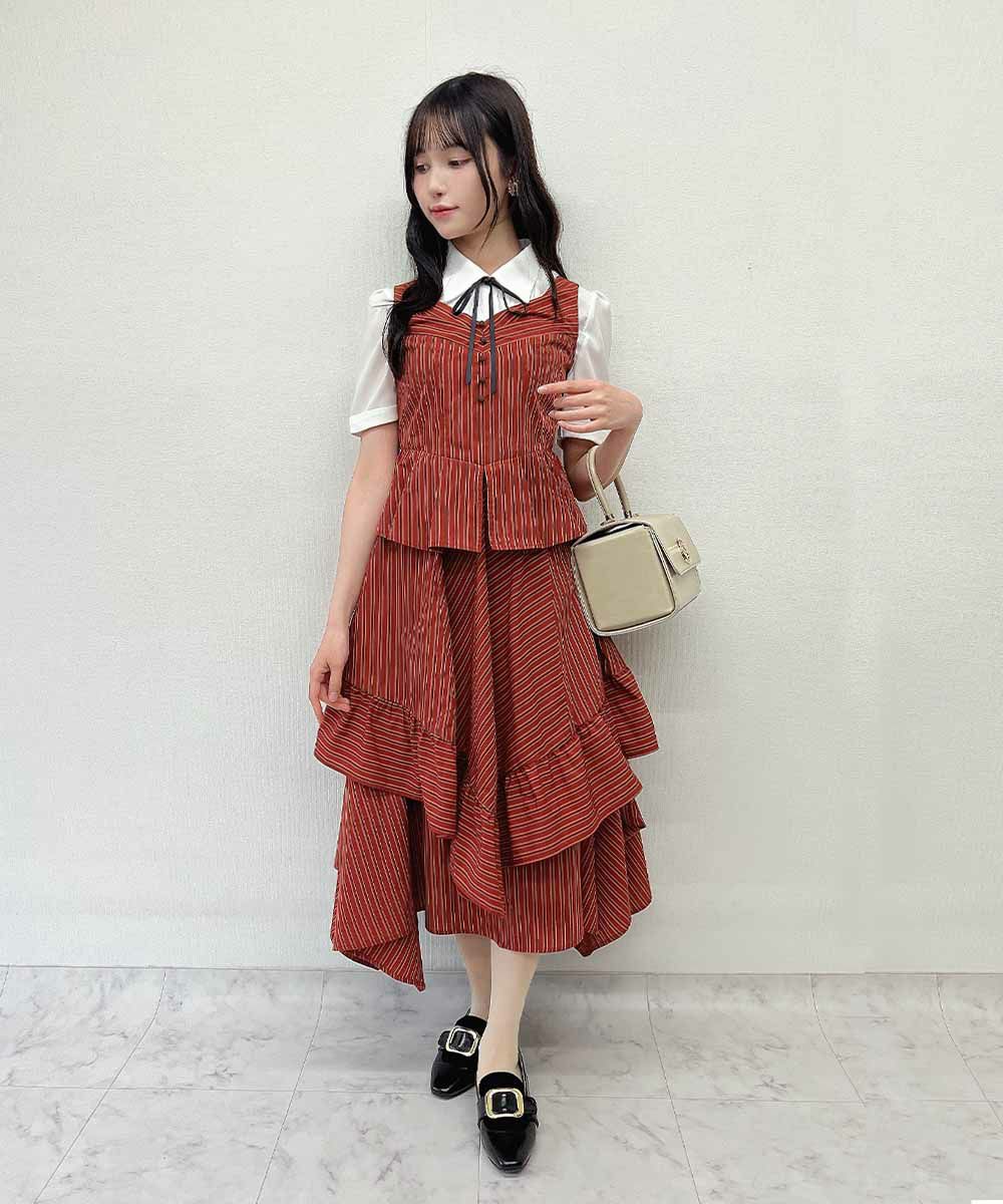bordeaux × beige / 157cm