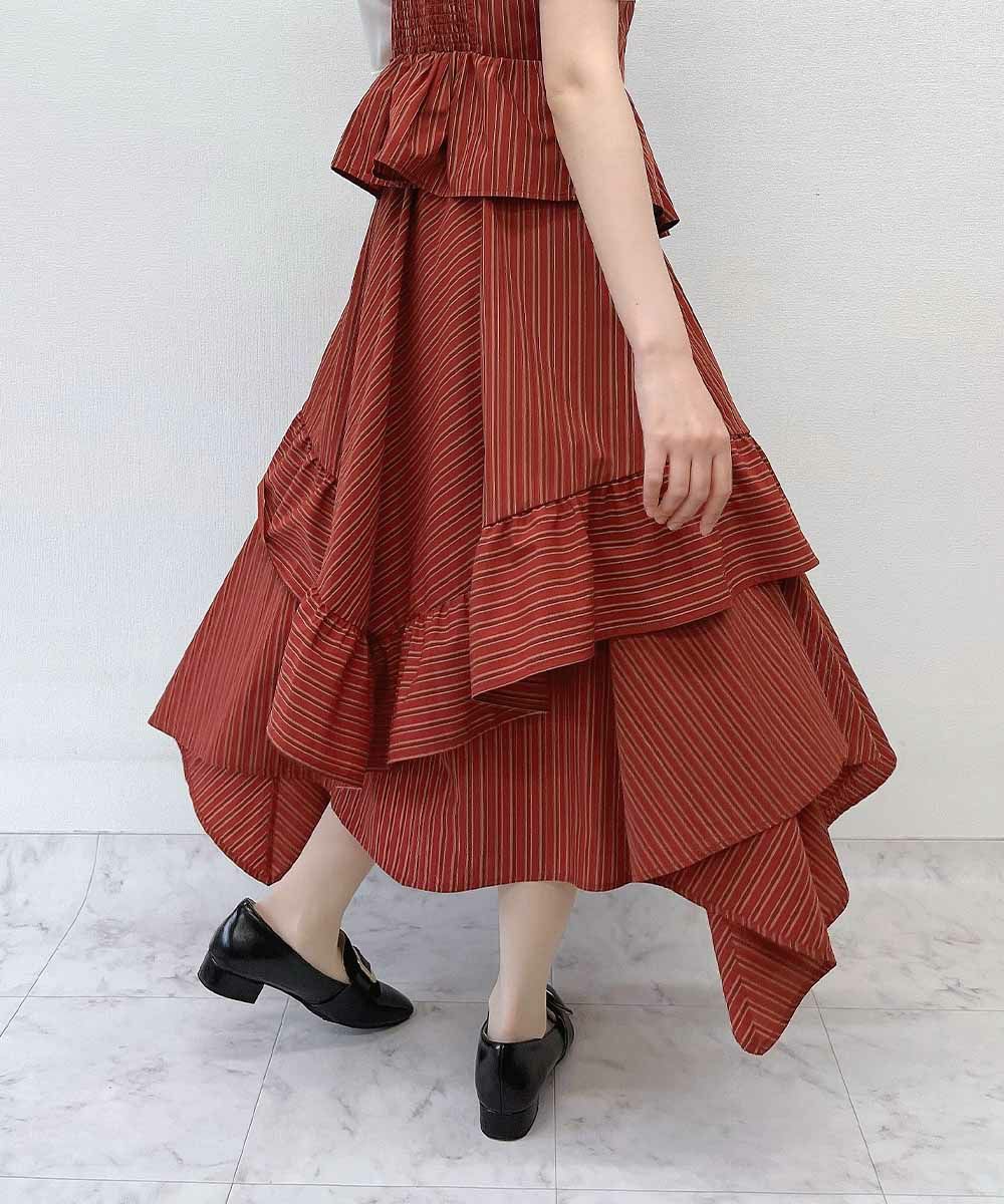 bordeaux × beige / 157cm