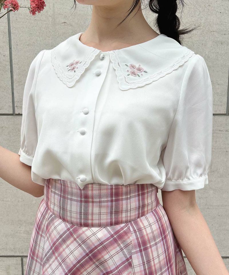 ハンドアップリケ刺繍馬比古ブラウス - メルカリ