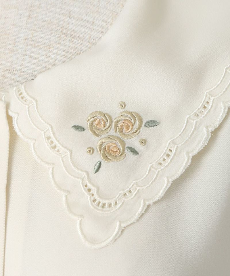カットワーク刺繍 スクエアブラウス（シャツ/ブラウス）｜yuni