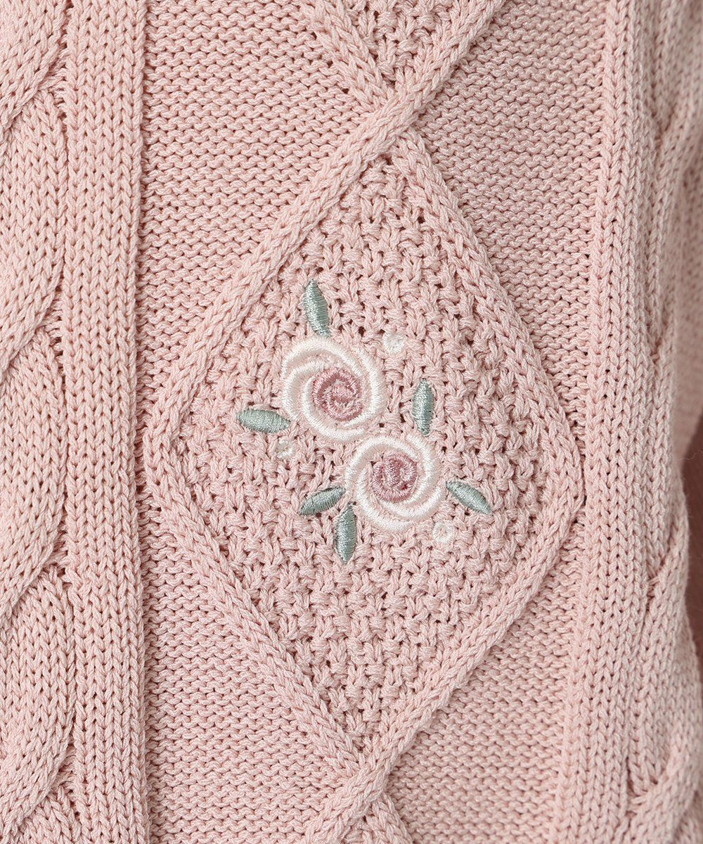 刺繍 (pink beige)