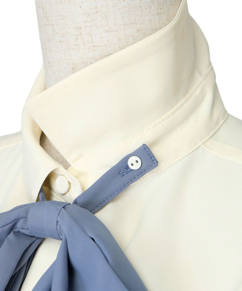 Detachable button (ivory×blue)