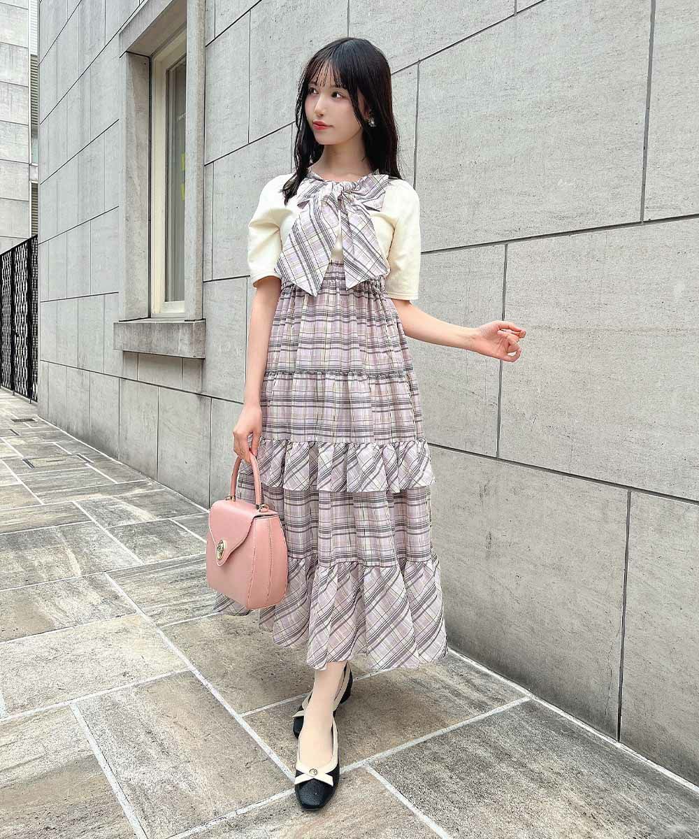 lavender×white / 157cm