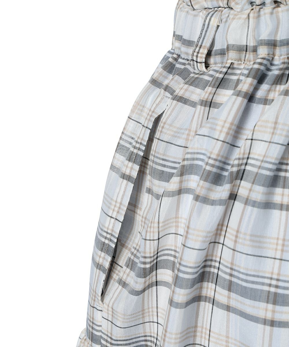 サイドポケット (light blue×white)