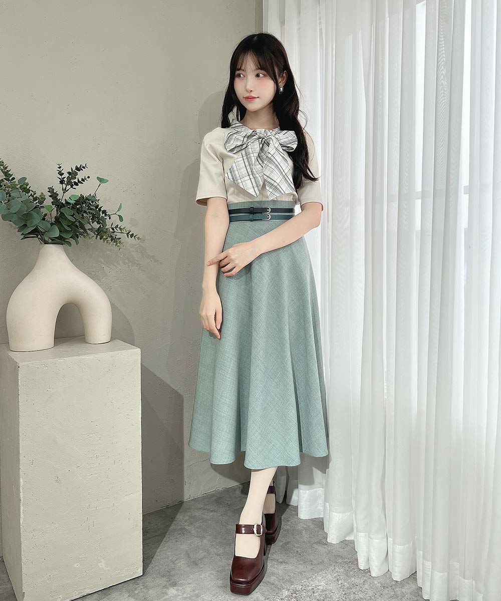 light blue×white / 157cm
