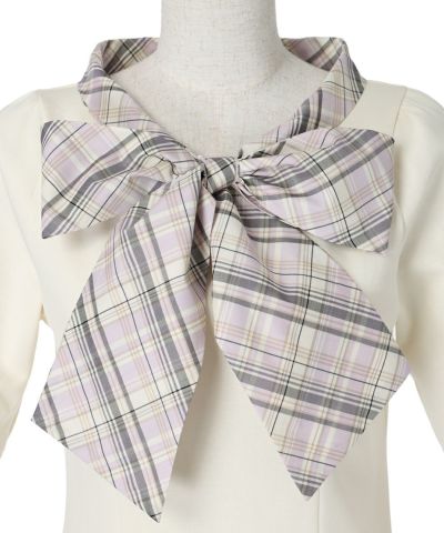 Ribbon tie-up (lavender×white)