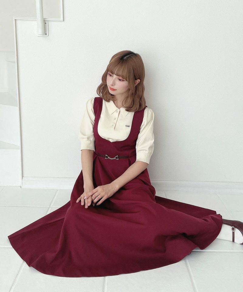 ANロゴ刺繍ニットポロ/an another angelus [53BJ07h003] | F