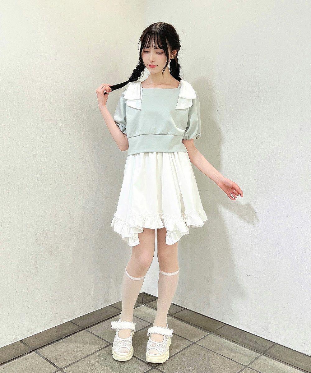 blue gray / 157cm ※blue grayはmintに近いお色味です。