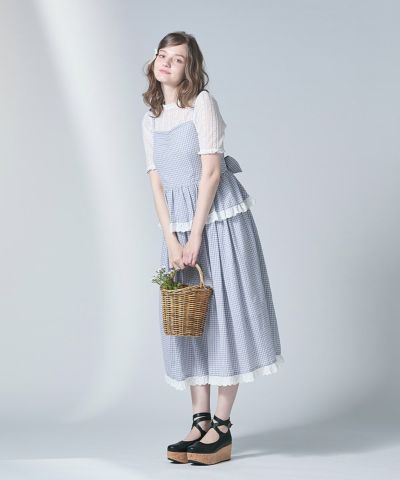 ストライプレース5分袖トップス/F&A [53CI01h002] | F i.n.t