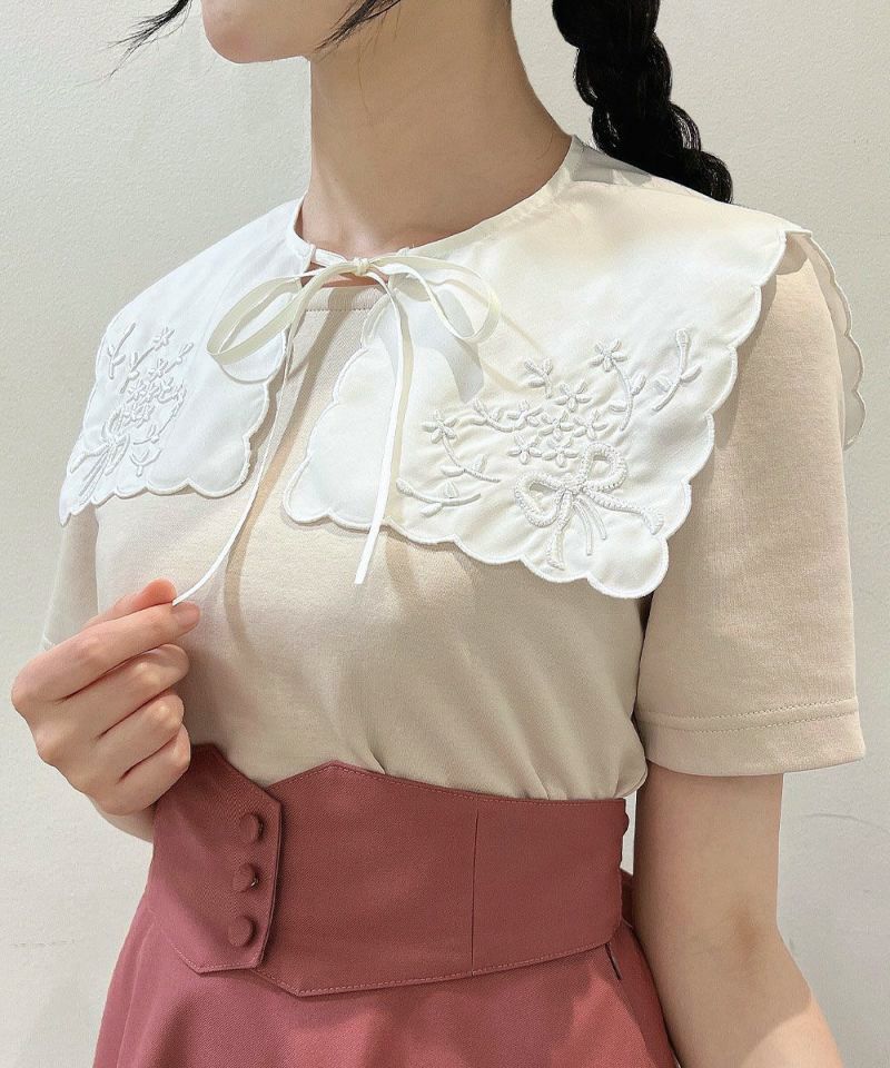 花刺繍カットワークつけ衿/F i.n.t [54AB18a010] | F i.n.t公式