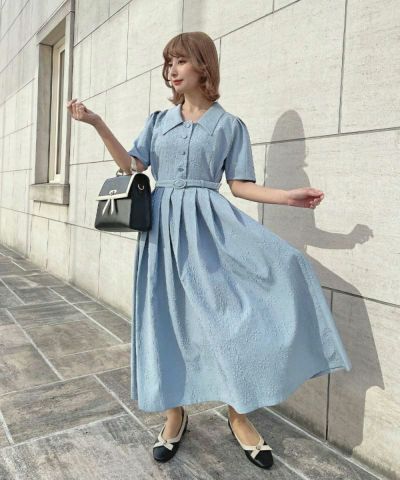 [Pre-order] Tile-style embossed dress/an another angelus [53BE03h003-2]