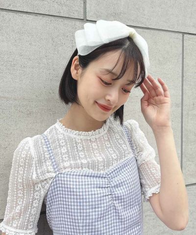 Big tulle multi-ribbon headband/F i.n.t [54AB17a011]