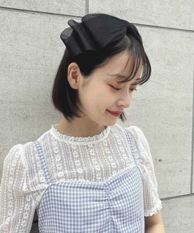 Big tulle multi-ribbon headband/F i.n.t [54AB17a011]