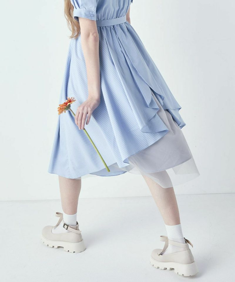 light blue×white / 173cm