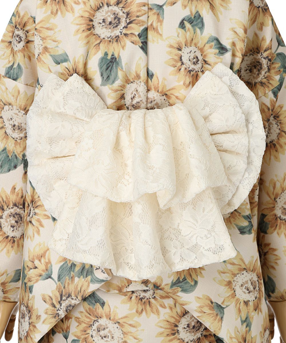 作り帯 (off white×yellow)