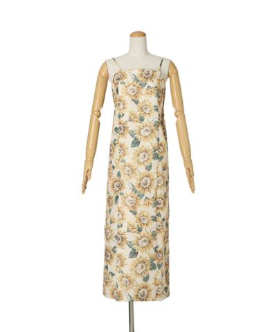 One-piece dress (off white x yellow)