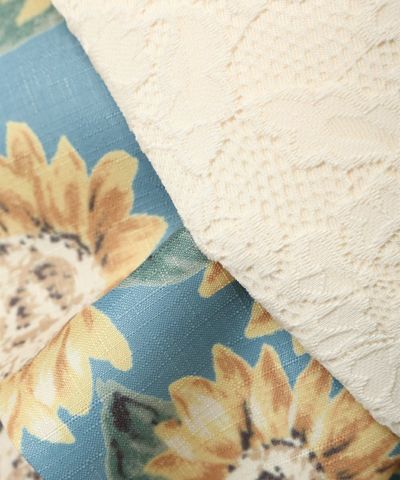 Fabric close-up (blue×yellow)
