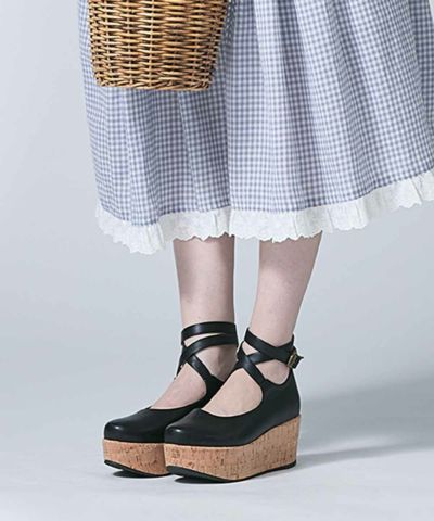 Cross strap platform pumps/an another angelus [00BA01d001]