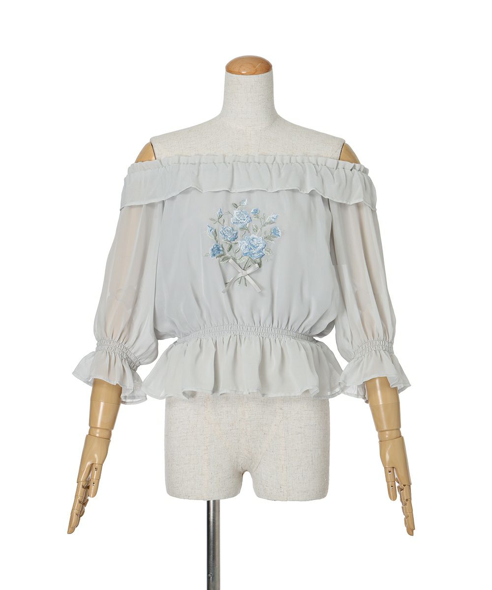 オフショルダーにした状態 (blue gray)