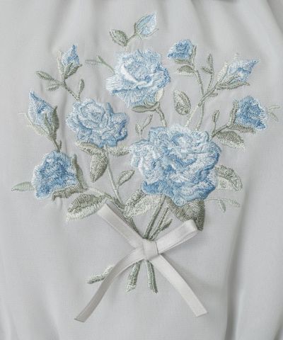 Embroidery (blue gray)