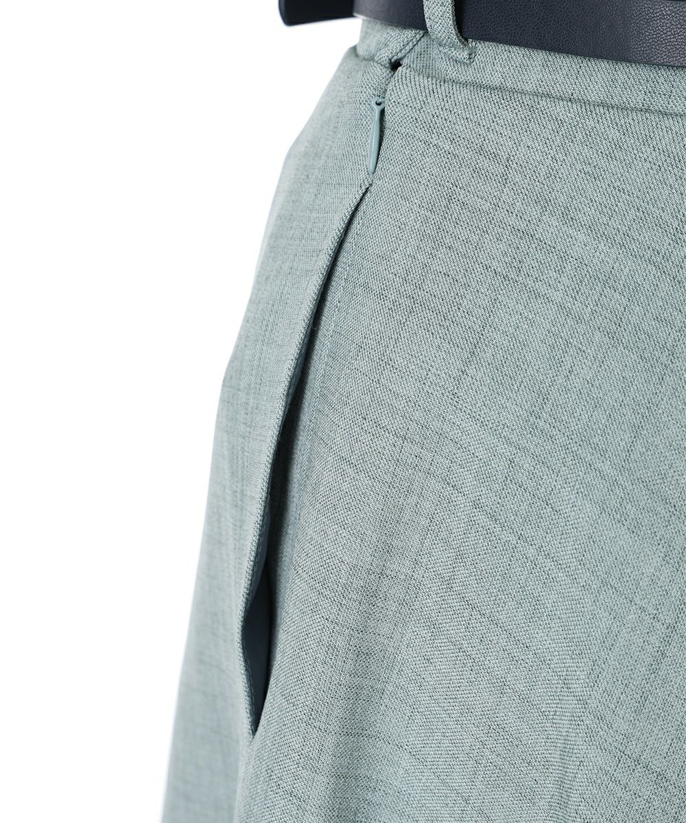 □ダブルベルトサマーツイードフレアースカート/an another angelus