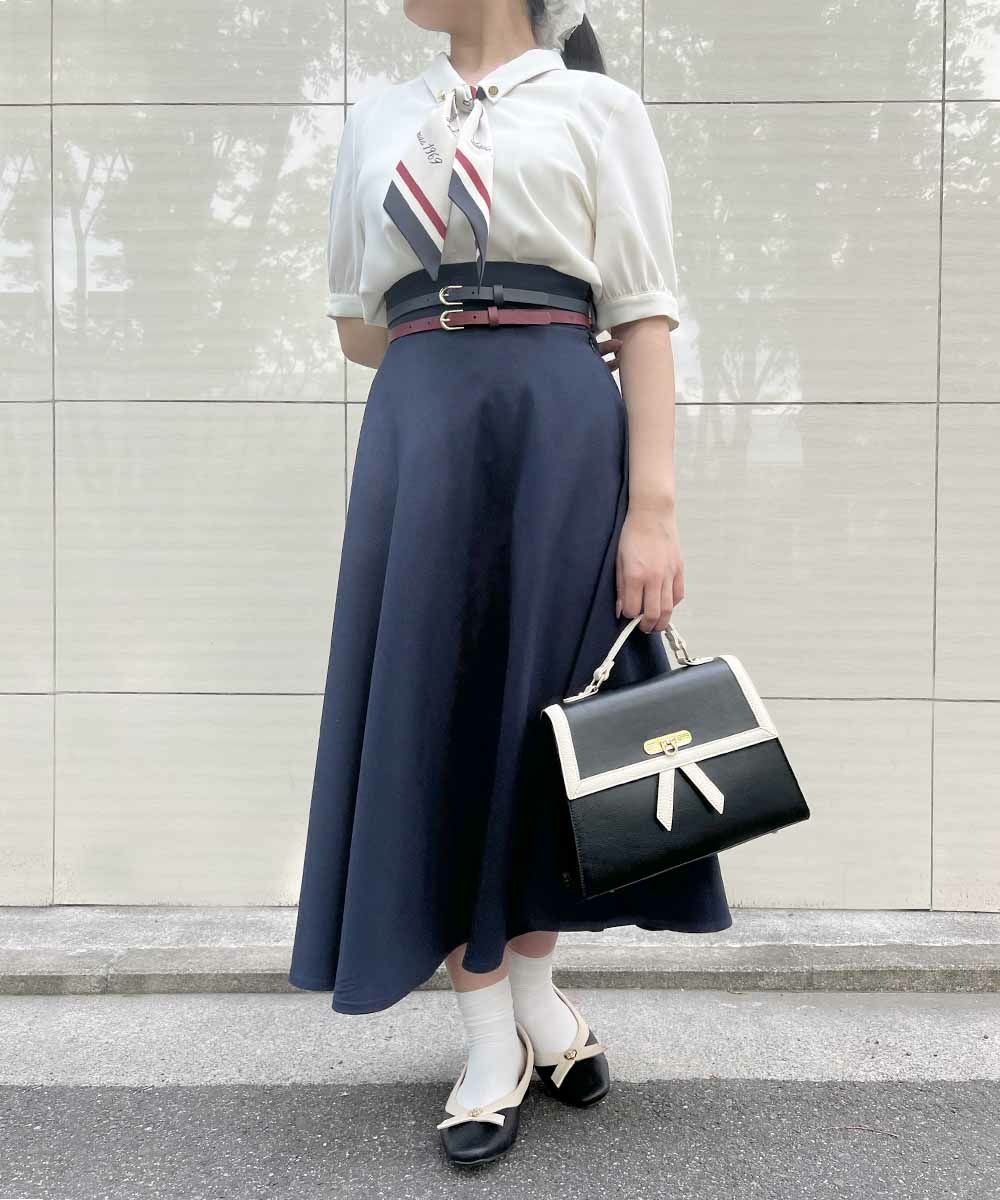 ロゴラインスカーフ付き5分袖シャツ/an another angelus 楽天市場】【洗える】ロゴ ライン スカーフ付き 5分袖 シャツ／アン