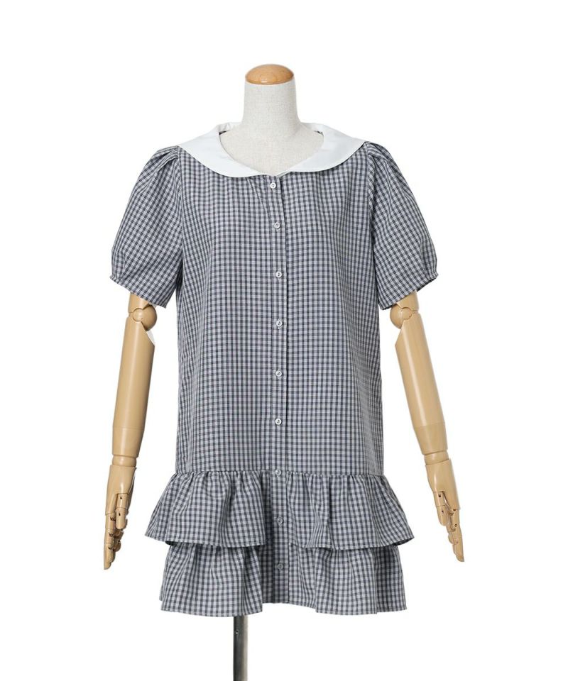 Without ribbon (navy×whirte)