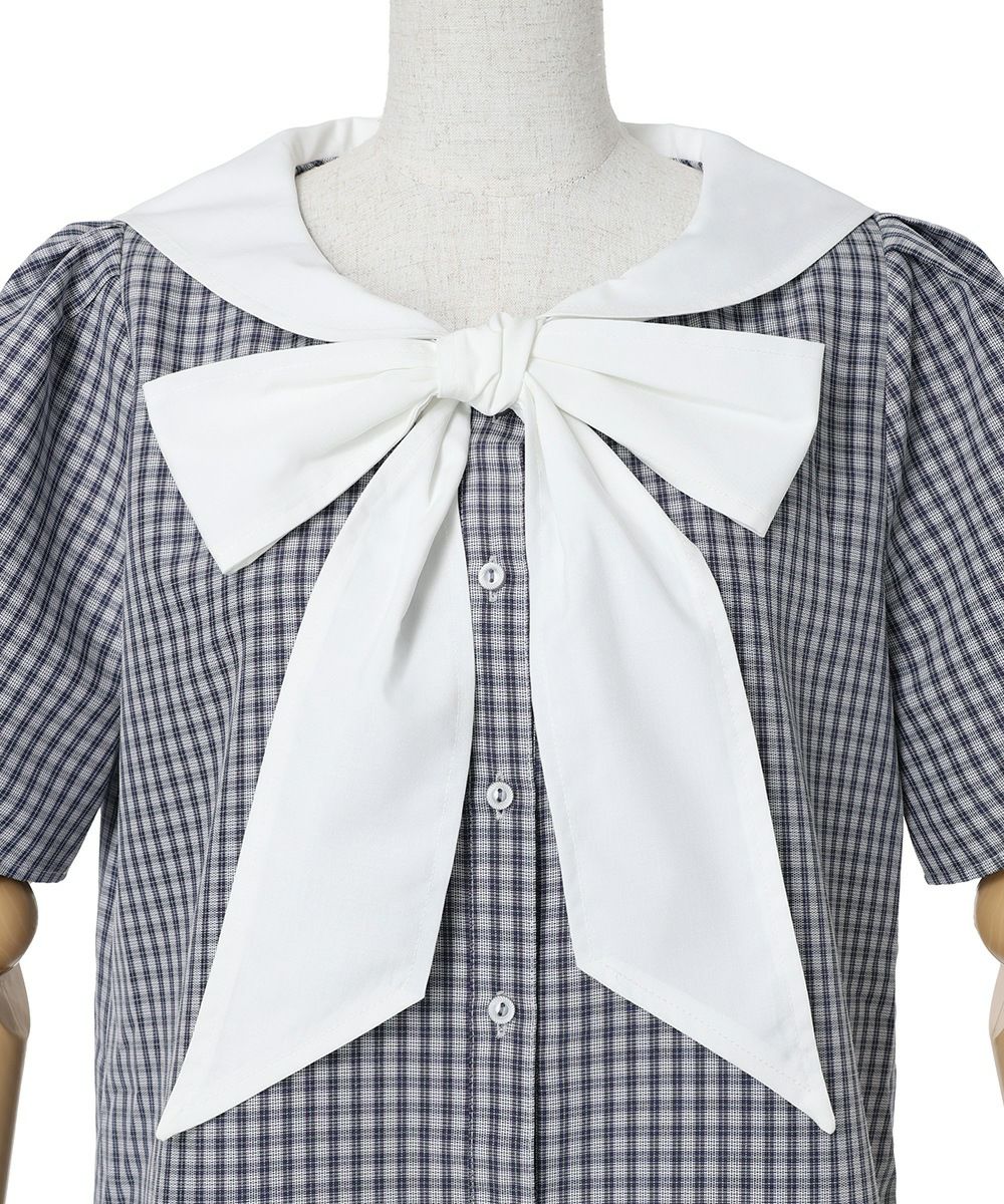 リボンアップ (navy×whirte)