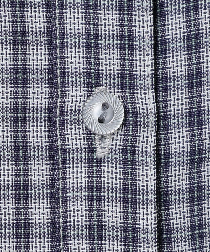 Button up (navy×whirte)