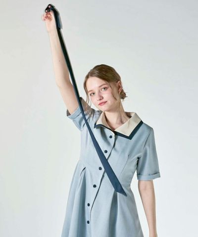 blue gray / 170cm / without tie