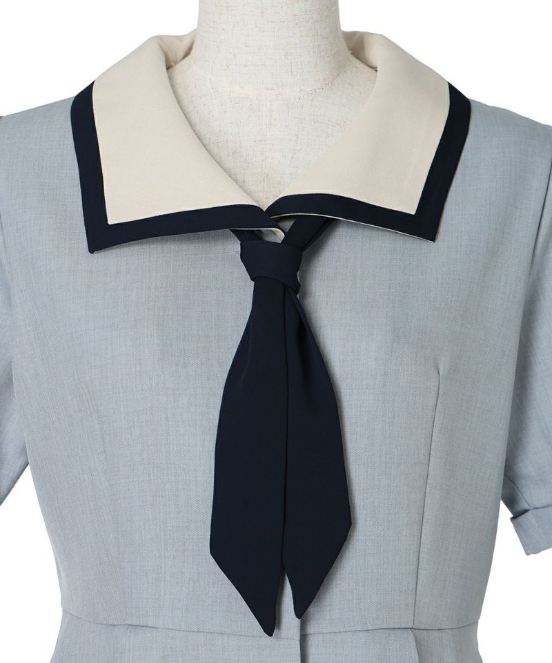 Scarf tie-up (blue gray)