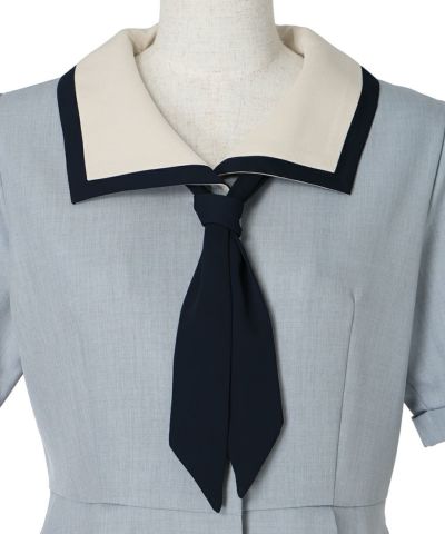 Scarf tie-up (blue gray)