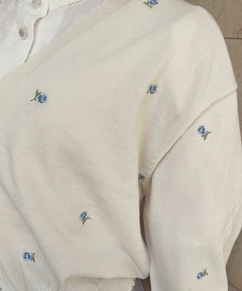 UVカット】小花総刺繍UVニットカーディガン/F i.n.t [54AJ04j004