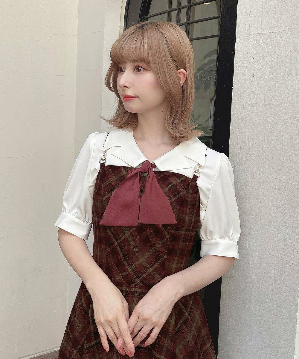 bordeaux×beige / 152cm