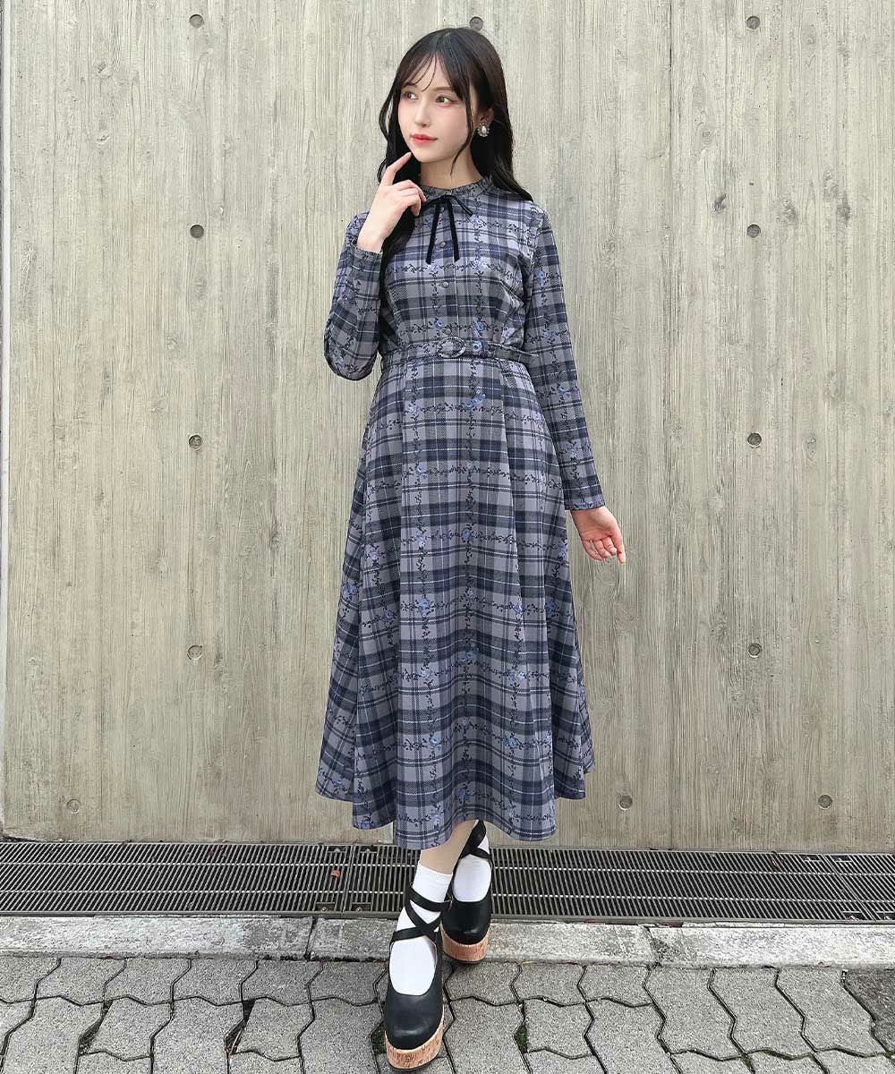 gray×navy / 157cm / ケープを外した状態