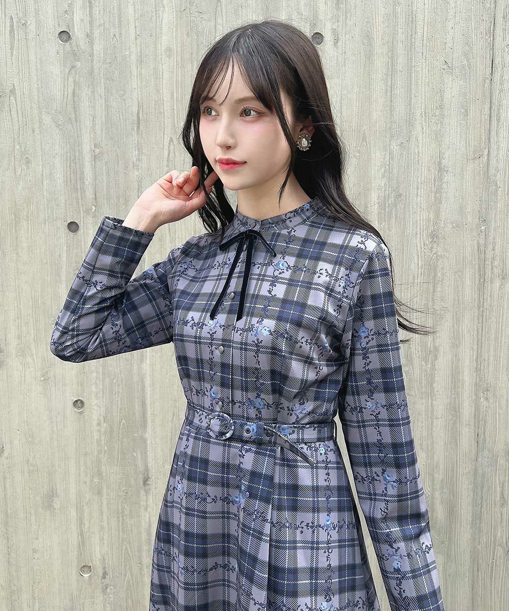 gray×navy / 157cm / ケープを外した状態