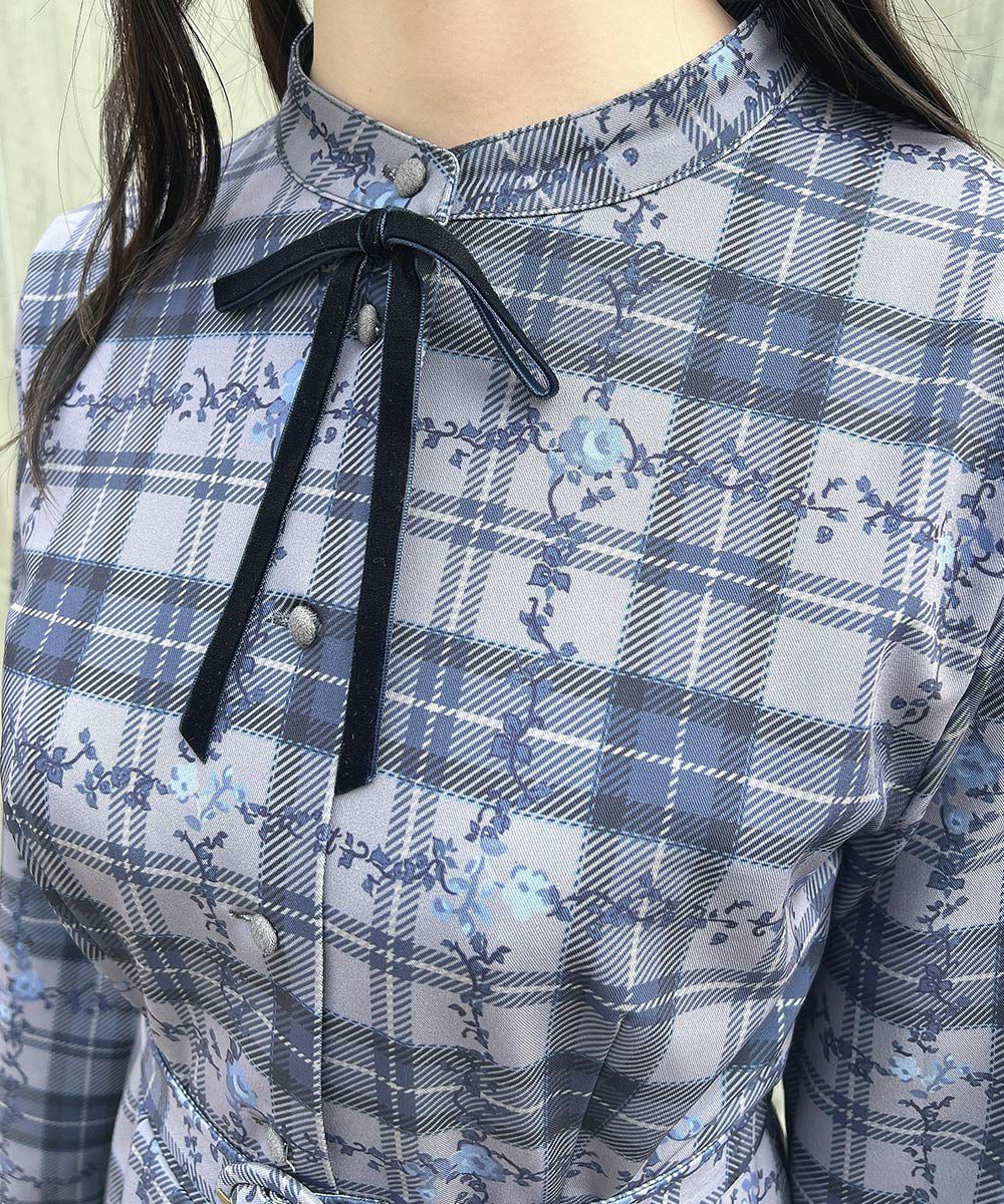 gray×navy / 157cm / ケープを外した状態